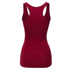 Débardeur blanc uni respirant pour musculation, en Spandex/Polyester, sans manches, style club sexy, pour l'été, sport et fitness, personnalisable pour femme - Product Image 2