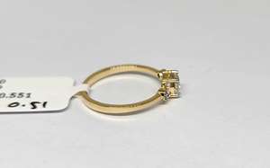 Anillo de Compromiso de Diamante Solitario de 0.04 Ct Dwt, Oro Sólido de 14K con Baño de Rodio, Joyería de Alto Pulido para Exportación al por Mayor - Product Image 3