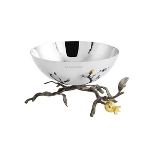 Bols à salade en acier inoxydable martelé doré et argenté personnalisés pour restaurant à domicile utilisation de mariage - Product Image 5