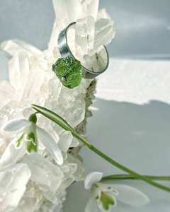 Moldavite Taille Libre Bague Véritable Moldavite 0.8g Météorite Moldavite Cristal Cadeau Pour Son Cadeau D'anniversaire Cadeau D'anniversaire - Product Image 5