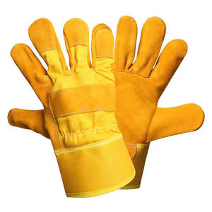 Guantes de Trabajo de Cuero Vacuno Duraderos de Grado A Resistentes al Desgaste para Logística de Almacén y Mantenimiento General - Product Image 1