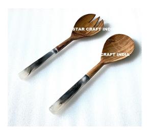 Couverts en bois en résine avec poignée en émail pour restaurants de luxe et hôtels décor de table ustensiles de cuisine ensembles de couverts inde - Product Image 3