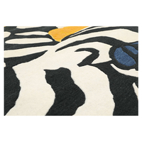 Meistverkaufter Luxuriöser Moderner Tierdruck Zebra-Teppich - Handgetufteter Woll-Teppich Rutschfest Haustierfreundlich für Wohnzimmer