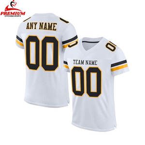 Uniformes d'équipe de football personnalisés de haute qualité Style américain à manches courtes hommes adultes taille XXL maillots de football imprimés par sublimation - Product Image 5