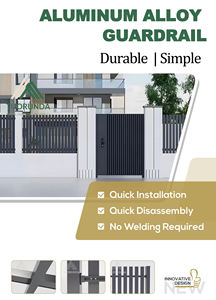 Portes principales en aluminium électriques ou solaires automatisées par porte extérieure de barrière en métal - Product Image 2