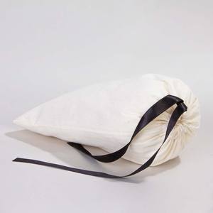 Organic Cotton Fabric Pouch Bag Black Ribbon 8x12 Inches <b>Envelope</b> Sealing Handle Screen for Clothing Packaging Dust Storage - Product Image 5