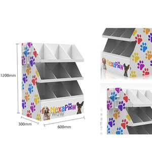 Tùy chỉnh có thể gập lại thân thiện với môi các tông sóng cửa hàng vật nuôi sản phẩm hiển thị nửa Pallet Đơn vị hiển thị - Product Image 6