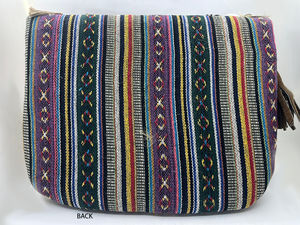 Bolso de mano estilo bohemio hecho a mano para mujer, bolso de mano de gran capacidad, bandolera de algodón a la moda, con cierre de cremallera - Product Image 2