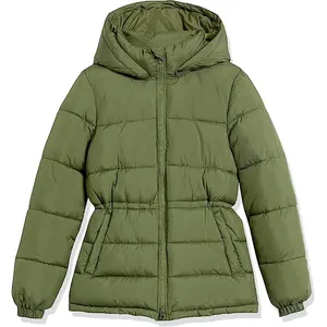 Veste coupe-vent en duvet d'oie lourde Parka ample en fourrure bouffante avec logo personnalisé Grand col en fourrure de raton laveur véritable Respirant OEM