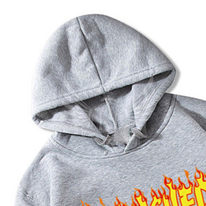 ใหม่ OEM Streetwear พัฟพิมพ์เสื้อกันหนาวหมวกตัดขอบที่กําหนดเองดิบพัฟพิมพ์เสื้อกันหนาวหมวกสําหรับผู้ชาย - Product Image 3