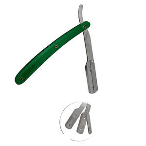 Navajas de afeitar de doble filo de alta calidad para barbería, soporte para navaja de afeitar, navaja de afeitar plegable de acero inoxidable para el cabello de Pissco - Product Image 5