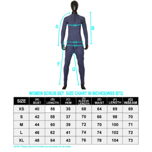 Blaze Fight Wear Stand Collar Manga corta Custom Scrub Sets Uso hospitalario Unisex Calidad y comodidad Premium - Product Image 6