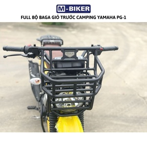 Porte-bagages avant et panier Yamaha PG1 en acier inoxydable avec sacoche de selle au design Cyberpunk pour motos - Product Image 4