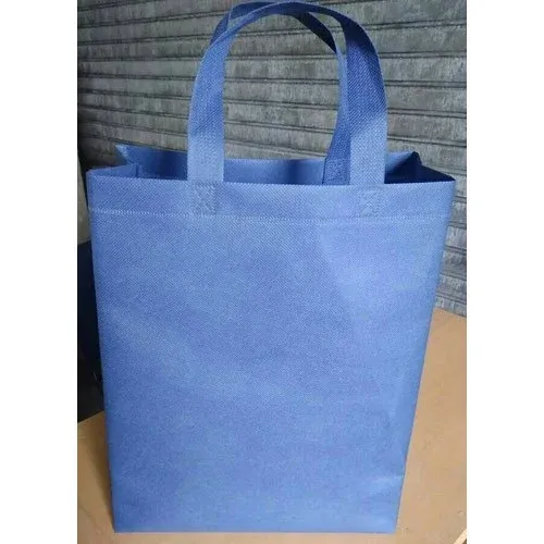नीले गैर बुने हुए गसेटेड बैग