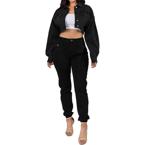 Chaqueta Vaquera Corta con Mangas de Mariposa para Mujer, Chaqueta Vaquera Holgada, Abrigo Vaquero, Chaqueta Trucker para Mujeres y Niñas - Product Image 5