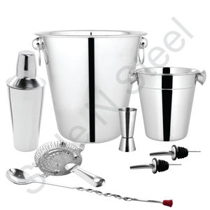 ชุดบาร์สแตนเลส8ชิ้นพร้อมสีเงินเครื่องปั่นสีทองแดงและสีเทา - Product Image 1