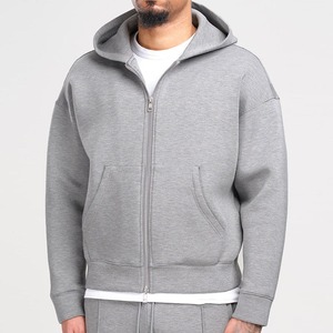 Nueva Sudadera con Capucha y Cremallera para Hombre, 450 Gramos, Estilo Casual, Color Gris, Conjunto de Sudadera Holgada y Cómoda para Hombre - Product Image 6