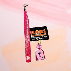 Pince à cils en acier inoxydable de haute qualité embouts personnalisables porte-clés antistatiques durables pince à cils - Product Image 6