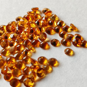 พลอยซิทรินสีเหลืองธรรมชาติคุณภาพสูงขนาด 1 มม. รูปทรงกลมเจียระไนแบบหลวม น้ำหนัก 1 กะรัต สำหรับทำเครื่องประดับ - Product Image 2