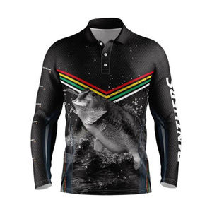 PURE Vente en gros Conception personnalisée Impression par sublimation Chemises de pêche à manches longues pour hommes Protection UV Chemises de pêche en jersey T-shirt de pêche - Product Image 1