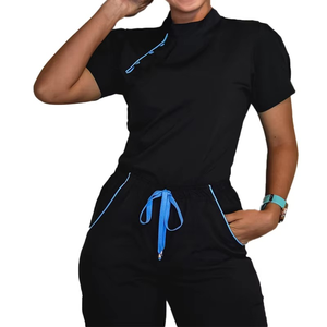 Confortable unisexe haut hôpital ensemble femmes infirmière pantalon Scrubs tissé médecin bas pantalon pratique soins infirmiers Scrubs - Product Image 3