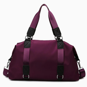 Unisex Large Capacity Gym Duffel Bag <b>Adjustable</b> <b>Strap</b> Zipper Closure Multiple Pockets Portable Sports Fitness Bag Solid Design - Product Image 1