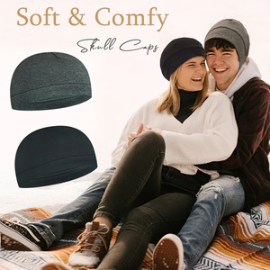 Cotton Skull <b>Caps</b>,Lightweight Beanie Sleep Hats Sweat Wicking Cycling Running Hat Helmet Liner for <b>Men</b> Women Multicolor - Product Image 4