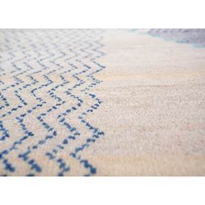 Tapis Manchaha en laine et soie de bambou noué à la main, ivoire, 10 mm d'épaisseur, motif géométrique abstrait, pour la maison, le couloir, modèle rectangulaire - Les-2281 - Product Image 2