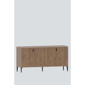 Mueble de Salón Arden de 4 Puertas, Consola de Tablero de Partículas, Diseño Moderno de Mediados de Siglo, Puertas Planas, Garantía de 2 Años, Muebles para el Hogar y Hoteles - Product Image 3