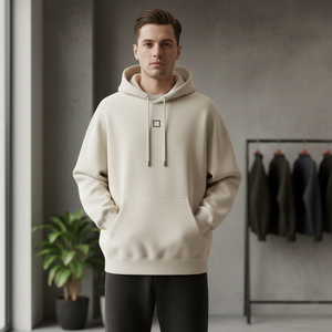 Sudadera con Capucha Premium para Hombre, de Poliéster/Rayón, Lavado Ácido, Tejido Grueso, Tacto Suave, Hombros Caídos, Estilo Vintage, Invierno, con Estampado Personalizado - Product Image 4