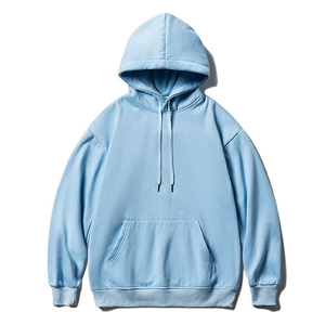 Sudadera con Capucha Extra Grande para Hombre, Color Morado Sólido, Felpa Francesa, Estilo Casual, Corte Regular, Diseño con Bolsillos, para Otoño - Product Image 6