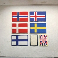 Patchs de drapeaux brodés en gros (Islande, Danemark, Finlande, Norvège, Suède) avec PVC pour vêtements et chapeaux