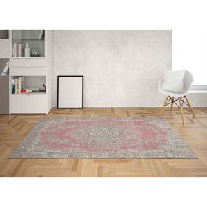 Tapis imprimé gris et rouge - Tapis moderne en chenille, tapis en chenille - Product Image 2