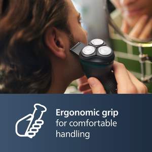 Afeitadora Eléctrica Rotatoria con Doble Cuchilla de Confort, Cabezales Flexibles, Uso con Cable, Resistente al Agua IPX7, Lavable, Cuchillas de Repuesto para Rostro y RV - Product Image 4