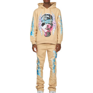 Conjunto de chándal de gimnasio para hombre con chaqueta y pantalones para correr, ropa deportiva de dos piezas para entrenamiento físico y uso diario - Product Image 1