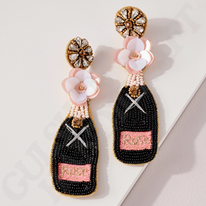 Boucles d'oreilles en perles artisanales Tequila Shot Fun Unique Déclaration Bijoux pour les fêtes Festivals Casual Wear and Gifting - Product Image 5