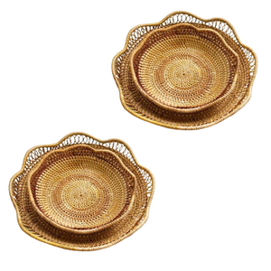 ถาดหวายทนทานเป็นมิตรกับสิ่งแวดล้อมเหมาะสำหรับการรับประทานอาหารในบ้านการเสิร์ฟร้านอาหารและโซลูชันการจัดเก็บอเนกประสงค์ - Product Image 1