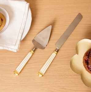 Wholesale Customized Metal Cake & Knife Server <b>Set</b> in Low Price For Wedding Gift Restaurant Party Use - Product Image 4