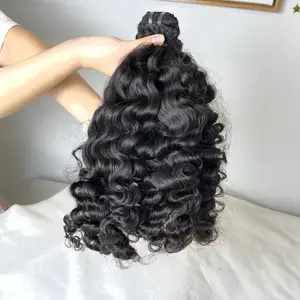 HOT SELLING!!! Super Double Drawn Raw Burmese Curly Hair Unprocessed VietnameseWholesale Price Natural color Hair Vendors