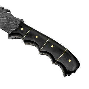 Couteau de chasse et de bushcraft artisanal en acier Damas avec manche en bois de rose, couteau de combat de haute qualité - Product Image 2