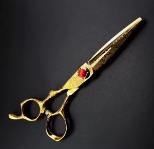 Tijeras profesionales para Barba de peluquería, tijeras japonesas de acero inoxidable con etiqueta privada para peluquero, tijeras de corte de pelo de Damasco - Product Image 4