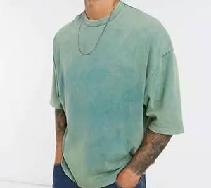 100% coton o-cou t-shirts pour hommes 250 GSM belle impression numérique conception de Logo personnalisé couleur unie unie unie vierge - Product Image 2