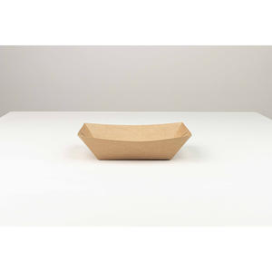 Plateau alimentaire en kraft résistant à la graisse 207x150x54mm, 4 paquets x 150 pièces, B2B - Product Image 1
