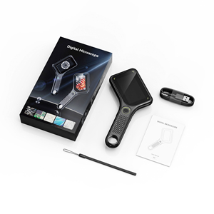 ポータブルクリップ拡声器ルーペ500X LEDライトミニ蛍光顕微鏡子供と学生のための教育用ポケット顕微鏡380 - Product Image 1