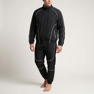 Ensemble de vêtements de sport unisexe en nylon imperméable, veste coupe-vent légère et pantalon de survêtement pour l'entraînement en plein air - Product Image 1