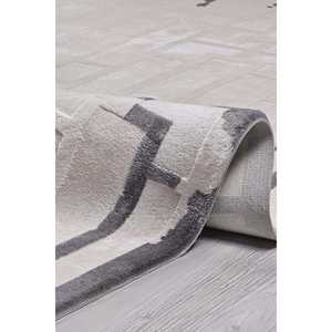 Elkenz 7560 Ecru Tapis texturé doux Ensemble de tapis longue durée 80x150 cm - Product Image 2