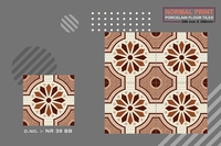 Desain Modern Mewah Pola Baru Cetak Digital 400x400mm Ubin Lantai Keramik Mengkilap Buatan India
