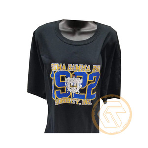 T-shirt pour femmes de la sororité Sigma Gamma Rho, trésors grecs en gros, 100% coton jersey, col rond, manches courtes, respirant pour l'été - Product Image 5