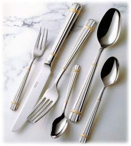 Couverts en métal en acier inoxydable poli miroir de haute qualité, parfaits pour les repas quotidiens en famille, service de qualité au restaurant - Product Image 1