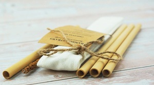 Pajita de bambú natural 100%: paja de bambú vietnamita hecha a mano, perfecta para uso en restaurantes de moda y bebidas caseras sostenibles - Product Image 2